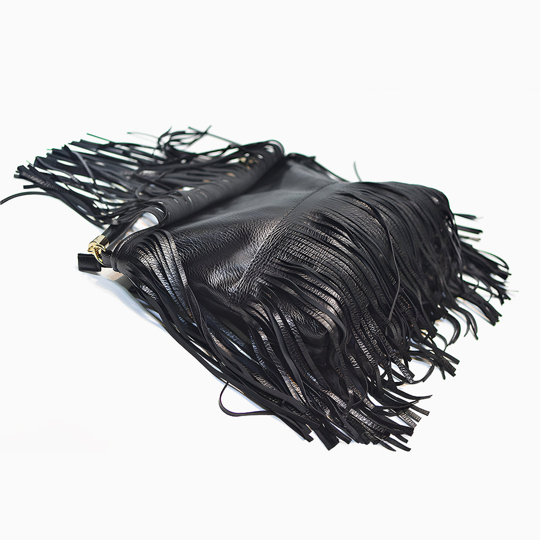 Borsa a tracolla Edina con nappe