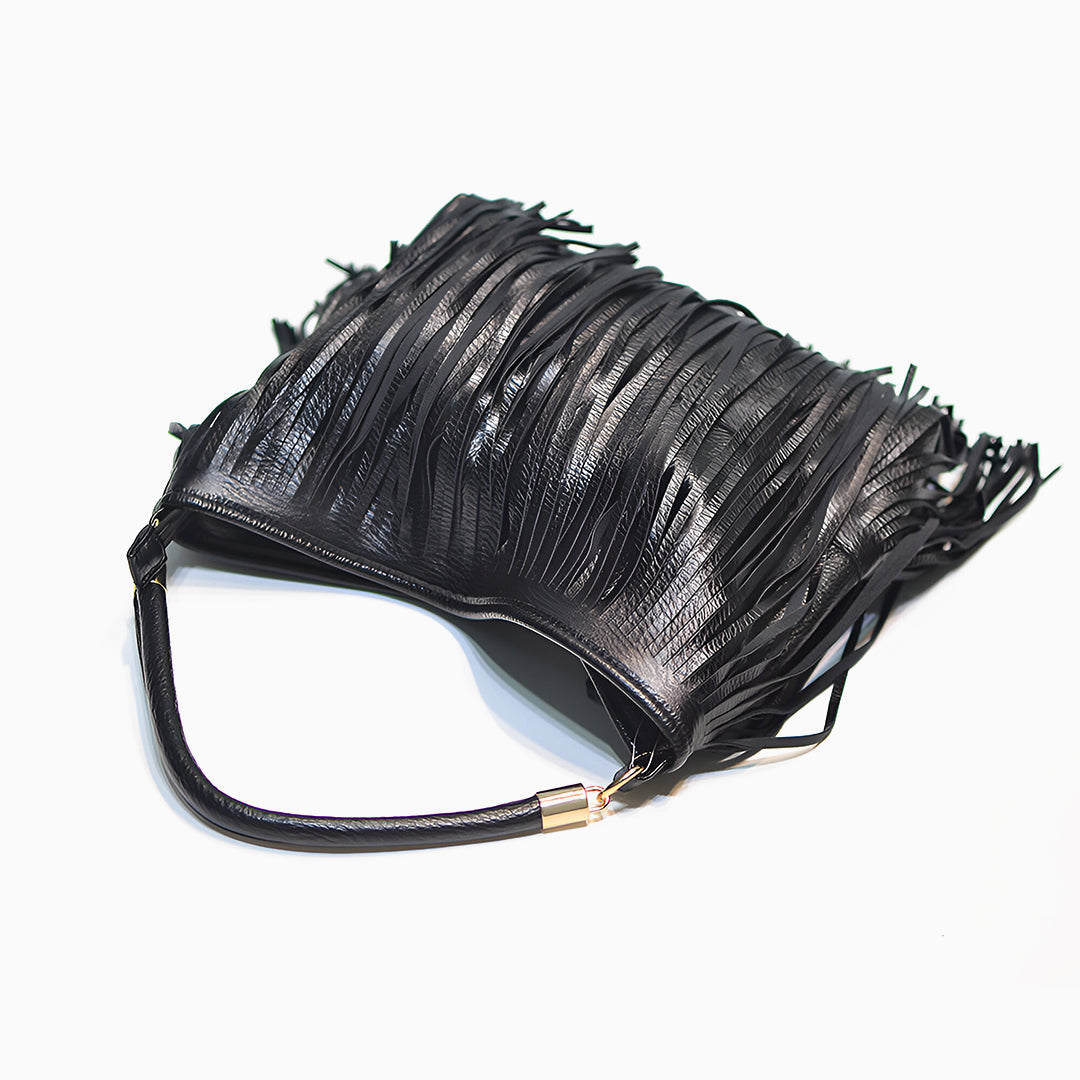 Borsa a tracolla Edina con nappe