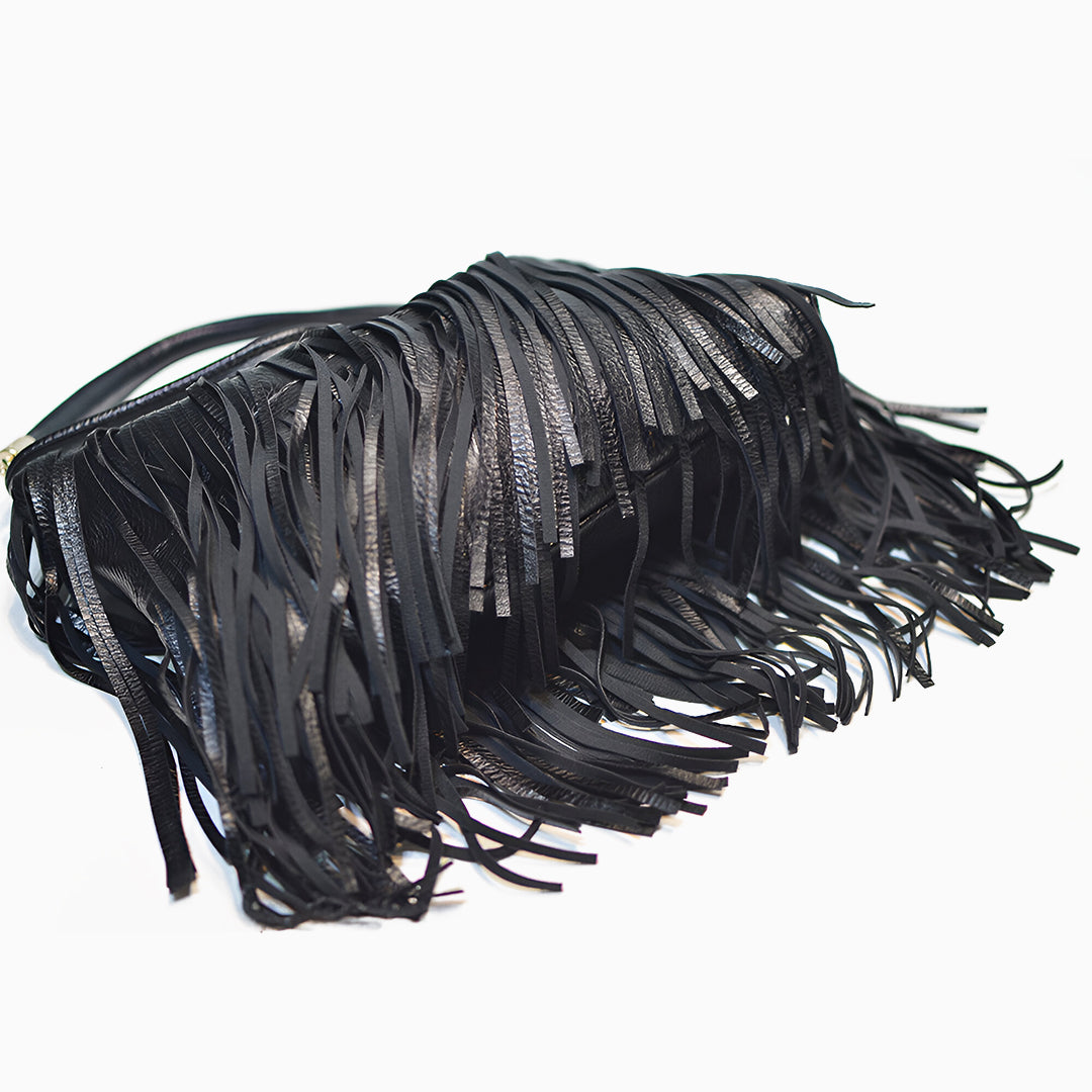 Borsa a tracolla Edina con nappe