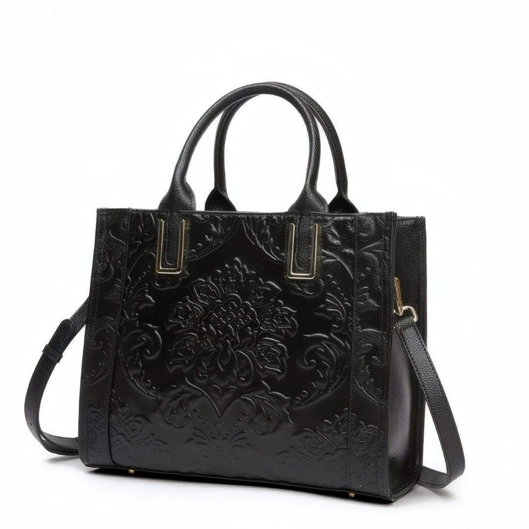 Fiorenza Embossed Medium Tote Bag