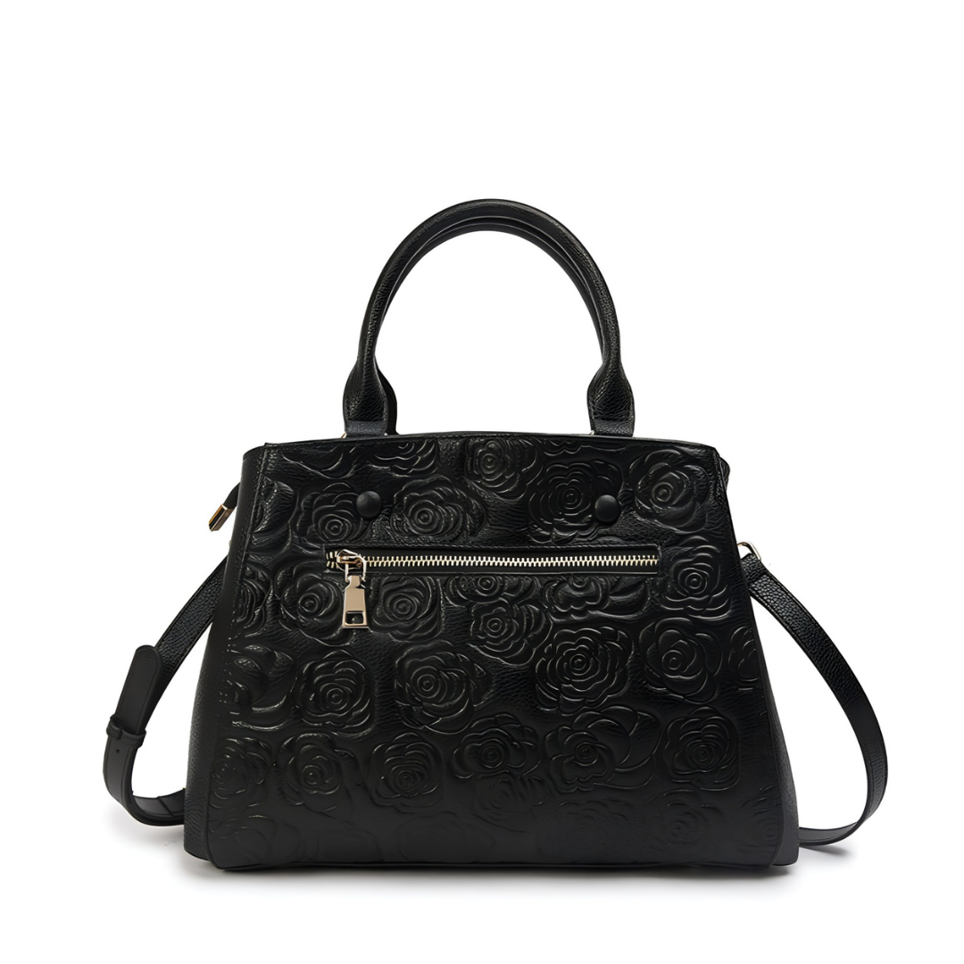 <tc>Borsa Stacy con stampa floreale in rilievo</tc>