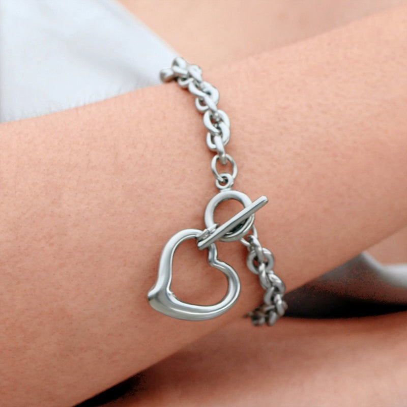 Set di gioielli a cuore con chiusura a ginocchiera vintage