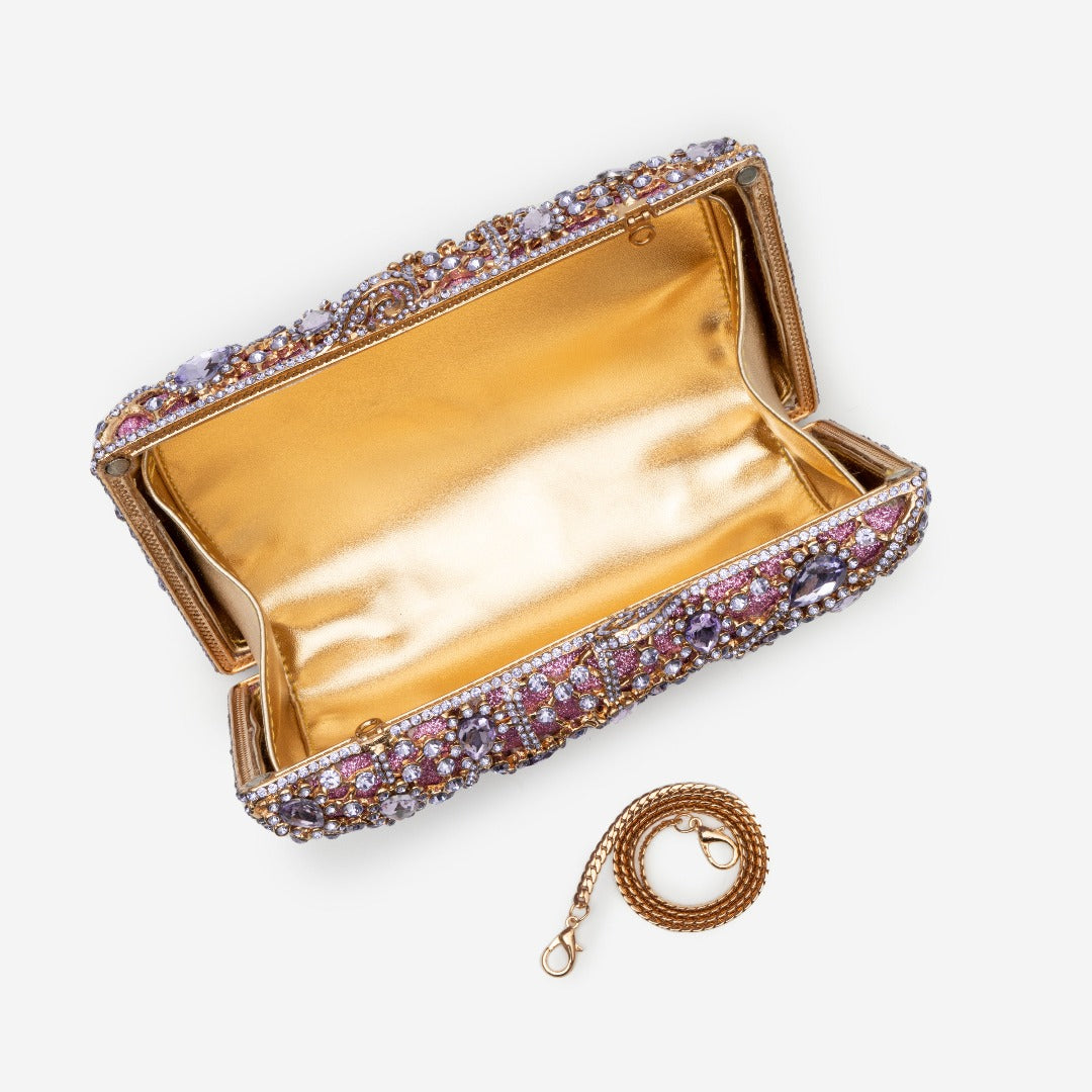 Pochette Siena con strass