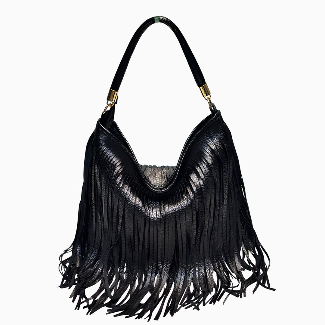 Borsa a tracolla Edina con nappe