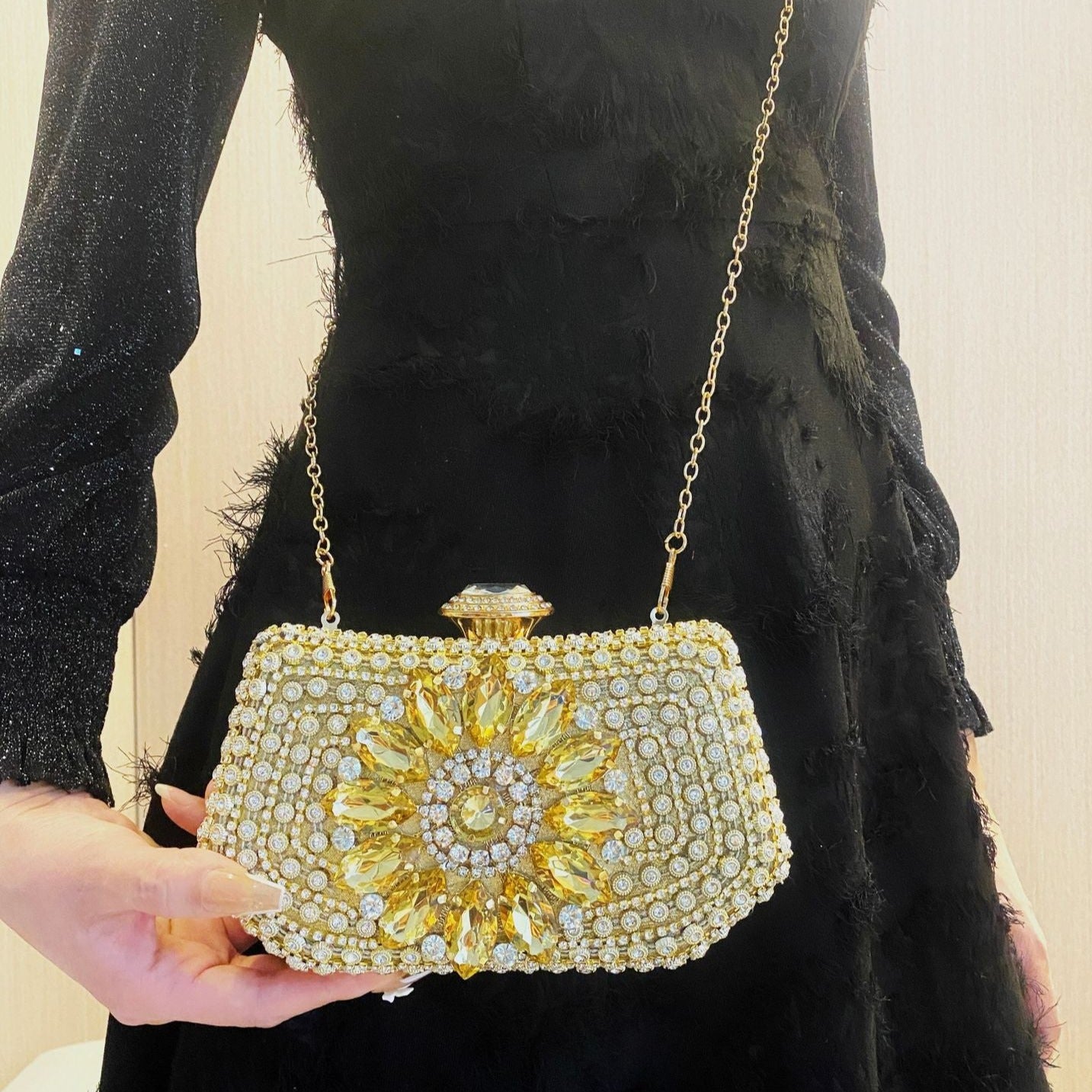 Pochette Velma con diamanti scintillanti