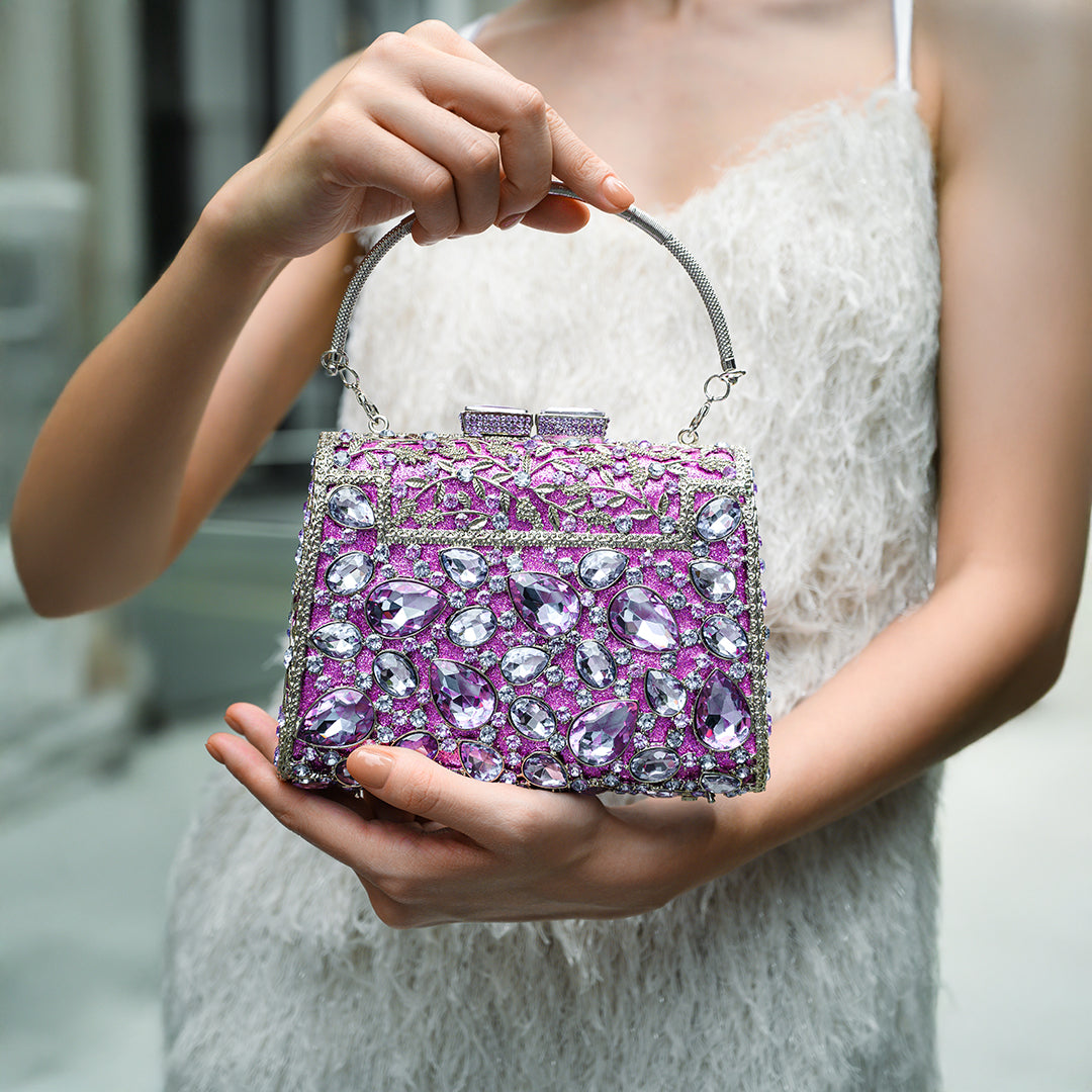 Pochette con cristalli Tiffany