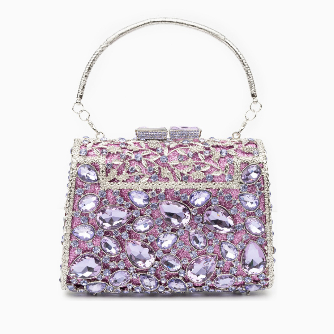 Pochette con cristalli Tiffany