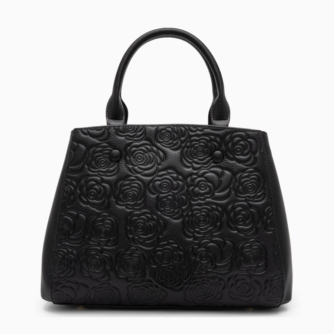 <tc>Borsa Stacy con stampa floreale in rilievo</tc>