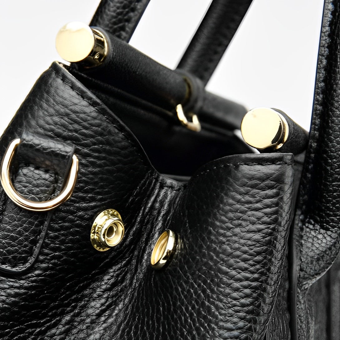 Borsa Tote media Miriam in vera pelle