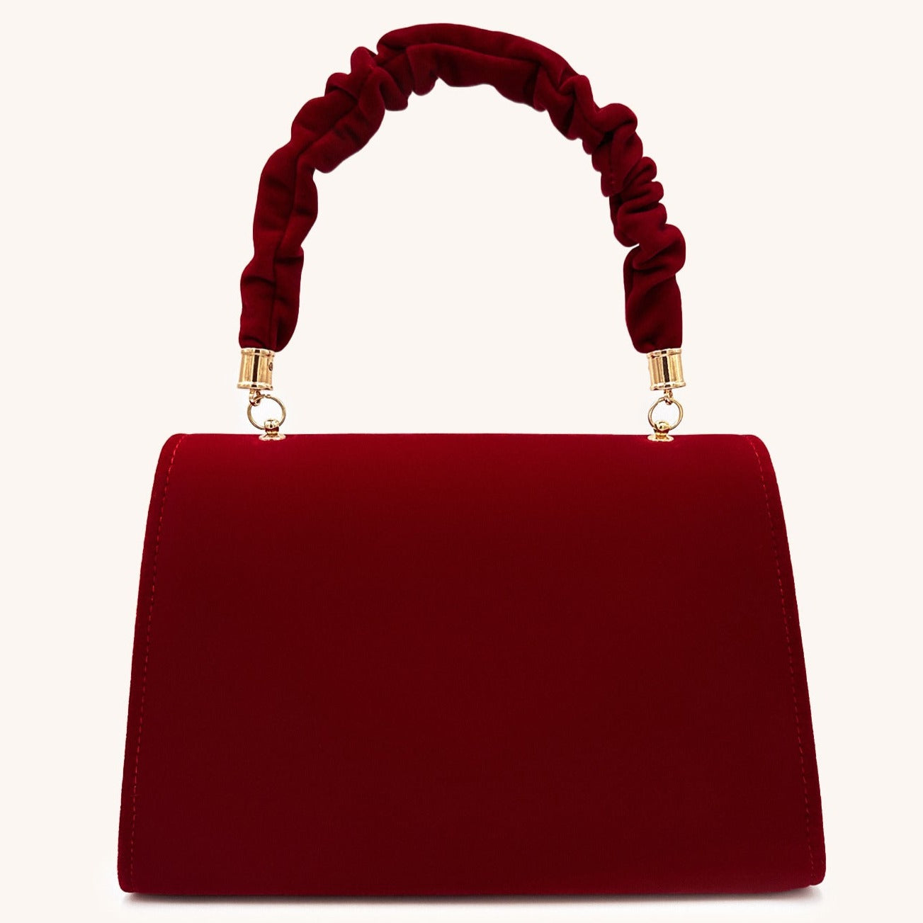 Borsa Priscilla in velluto rosso