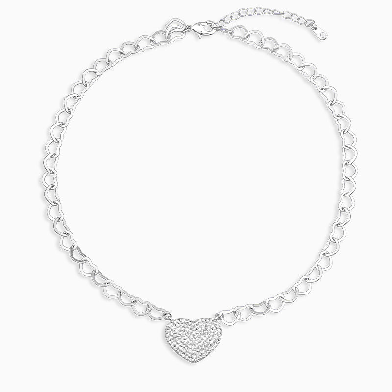 Collana con cuore abbagliante